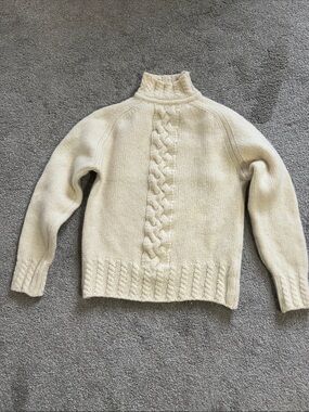 PS Paul Smith Wool Alpaca Cable Knit Turtleneck Sweater XL Made England